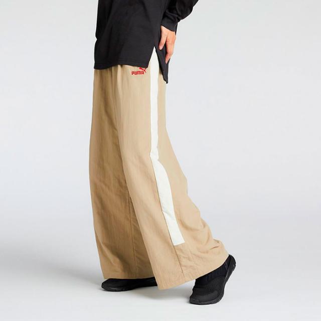 プーマ レディース コア ヘリテージ CORE HERITAGE ウーブン ラインド フィットネス トレーニングウェア ボトムス ブラック 黒 ベージュ 送料無料 PUMA 683595の通販は