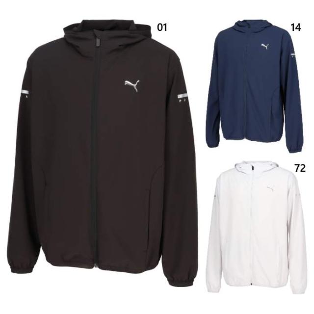 プーマ メンズ フレックス ストレッチ FLEX STRETCH ウーブン JKT フィットネス トレーニングウェア トップス 上着 アウター 長袖 ブラック 黒 グレー ネイビー 灰色 送料無料 PUMA 528197