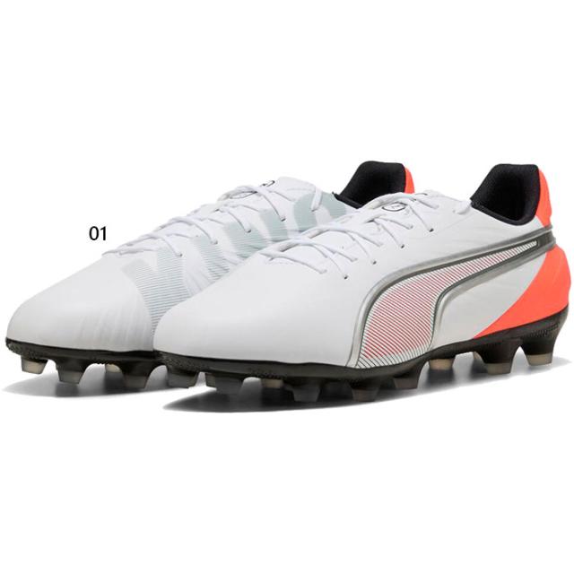 プーマ メンズ キング マッチ ワイド HG/AG サッカーシューズ スパイク 固定式 土 人工芝 ホワイト 白 送料無料 PUMA 108833