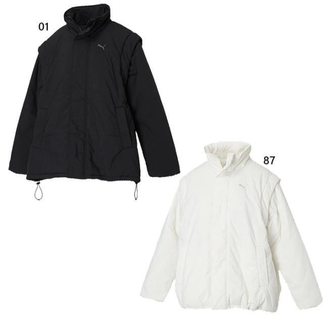 プーマ レディース 2WAY ジャケット 上着 アウター トップス カジュアルウェア 長袖 ホワイト 白 ブラック 黒 送料無料 PUMA 690177