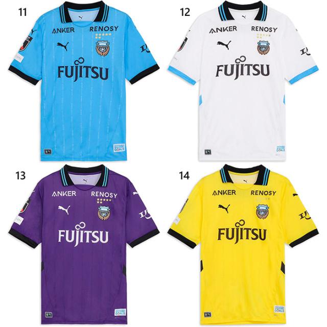 プーマ メンズ 川崎フロンターレ 2025 半袖 レプリカ ユニフォーム サッカーウェア フットサルウェア トップス ホワイト 白 ブルー 青 イエロー パープル 黄色 紫 送料無料 PUMA 783448 プーマ メンズ 川崎フロンターレ 2025 半袖 レプリカ ユニフォーム