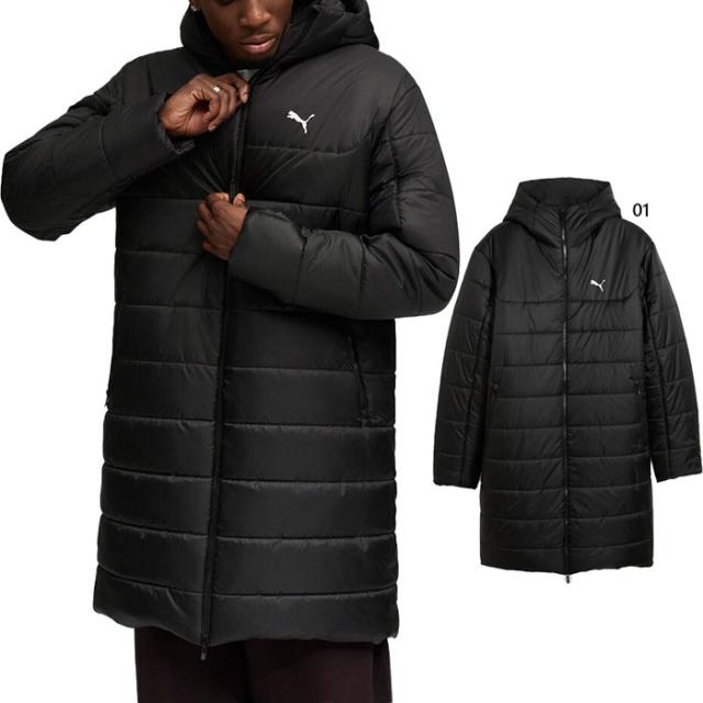 プーマ メンズ ESS フーデッド パデッド パーカー カジュアルウェア トップス 上着 アウター 長袖 ブラック 黒 送料無料 PUMA 690926