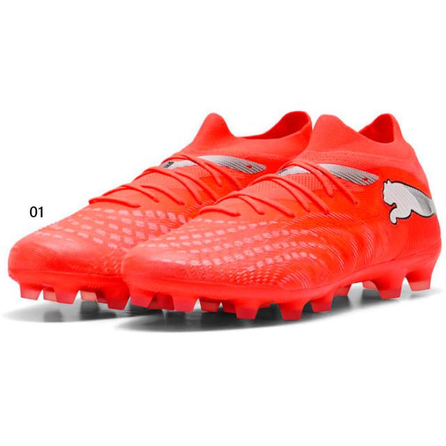 プーマ メンズ フューチャー 9 マッチ HG/AG サッカーシューズ 固定式 固い土・人工芝用 スパイク レッド 赤 送料無料 PUMA 108905