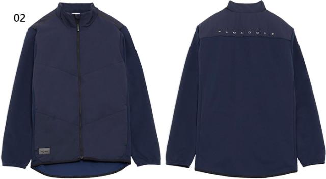 プーマゴルフ メンズ PB ハイブリッド パデッド ジャケット ゴルフウェア トップス アウター 長袖 ブラック 黒 グレー ネイビー 灰色 送料無料 Puma Golf 635782_3