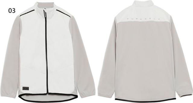 プーマゴルフ メンズ PB ハイブリッド パデッド ジャケット ゴルフウェア トップス アウター 長袖 ブラック 黒 グレー ネイビー 灰色 送料無料 Puma Golf 635782_5