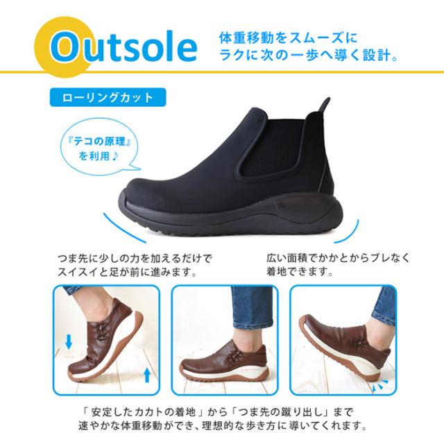 リゲッタ レディース リゲッタカヌー RegettaCanoe サイドゴア 防水シューズ ショートブーツ カジュアル ブラック 黒 カーキ 送料無料 RegetA CCME007_7