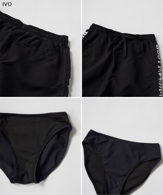 4点セット ラスティ ジュニア キッズ ガールズ 水着セット スイムウエア スイミング 水泳 ガールズ水着 カジュアル タンキニ ホワイト 白 ネイビー 送料無料 RUSTY 966802_5
