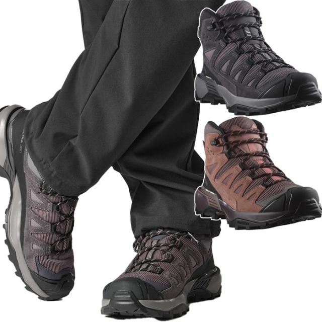 サロモン レディース エックス ウルトラ X ULTRA 360 レザー ミッド ゴアテックス 登山靴 山登り ハイキングシューズ ブラック 黒 送料無料 Salomon L47571100