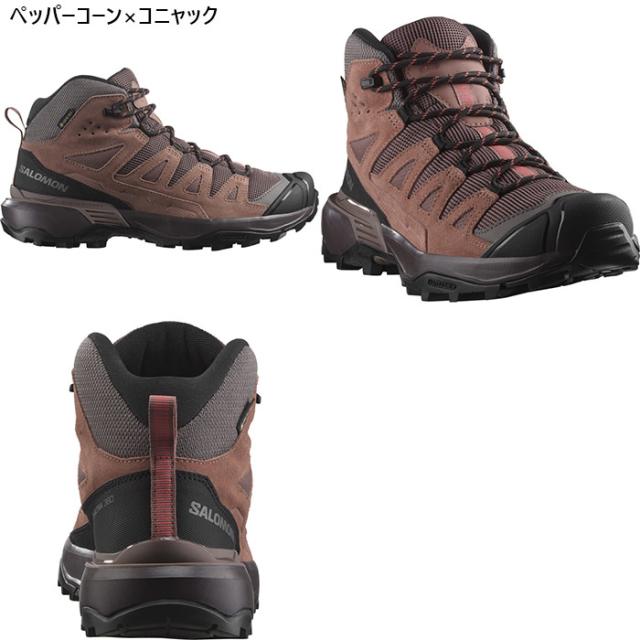 サロモン レディース エックス ウルトラ X ULTRA 360 レザー ミッド ゴアテックス 登山靴 山登り ハイキングシューズ ブラック 黒 送料無料 Salomon L47571100_4