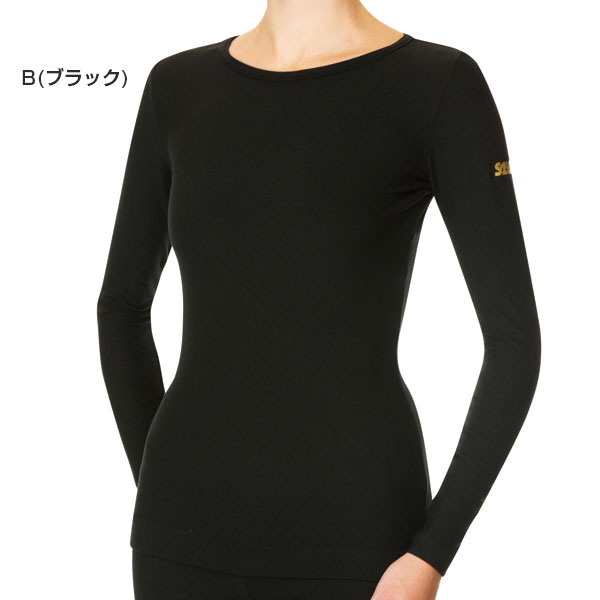 ササキ レディース ジュニア ホット HOT ボートネックトップ 裏起毛 アンダーウェア スポーツインナー 下着 新体操 ブラック 黒 送料無料 SASAKI HW3115の通販は 5,920円