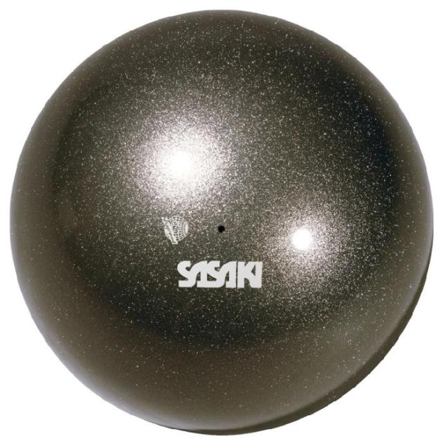 18.5cm ササキ レディース メタリックボール M-207M-F スポーツ用具 新体操 手具 日本体操協会検定品 ブラック 黒 ピンク シルバー 送料無料 SASAKI M207MF