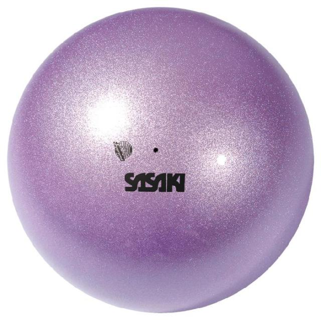 18.5cm ササキ レディース メタリックボール M-207M-F スポーツ用具 新体操 手具 日本体操協会検定品 ブラック 黒 ピンク シルバー 送料無料 SASAKI M207MF