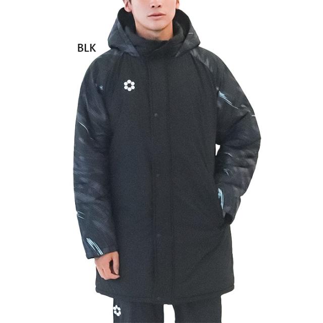 スフィーダ メンズ レディース チームプレス サーモテクト Teampress Thermotect パデッドハーフコート サッカーウェア フットサル 上着 アウター ブラック 黒 送料無料 Sfida SA-24500の通販は