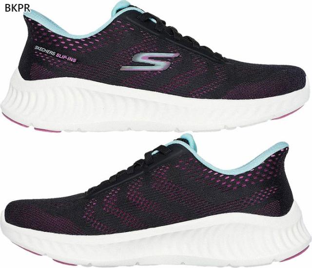かがまず履ける スケッチャーズ レディース スリップインズ ゴーウォーク ナウ クロエ スニーカー シューズ 紐靴 ローカット ハンズフリーシューズ ブラック 黒 ピンク 送料無料 SKECHERS 125643 かがまず履ける スケッチャーズ レディース スリップインズ ゴー