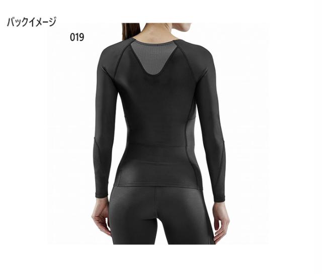 スキンズ レディース ERIES-3 トップスロングスリーブ アンダーウェア スポーツインナー フィットネス トレーニングウェア トップス 長袖 ブラック 黒 送料無料 skins 18221310_1