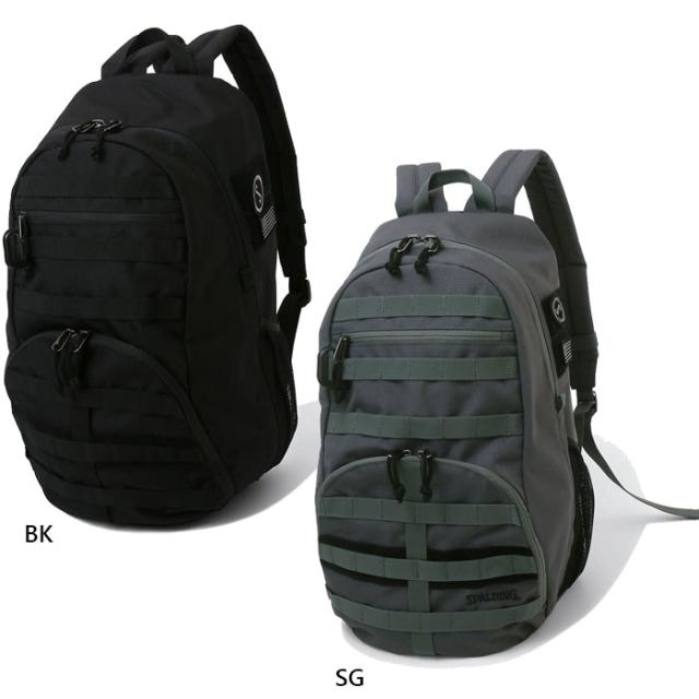 35L スポルディング メンズ レディース ハーフデイ コマンダー リュックサック デイパック バックパック バスケットボールバッグ ブラック 黒 グレー 灰色 送料無料 SPALDING 50-015BK 50-015SG