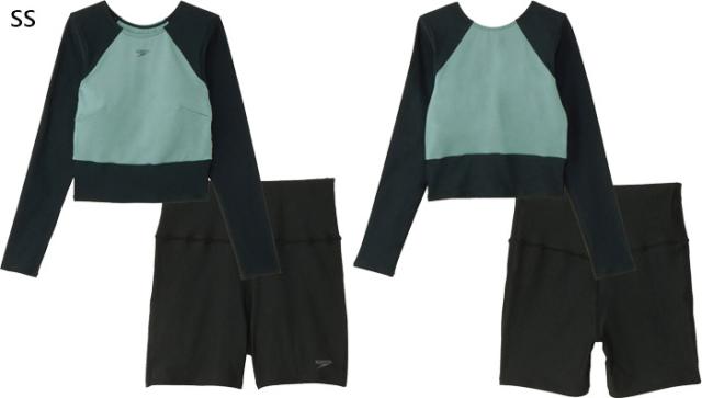 上下セット スピード レディース ミニマムロングスリーブ スイムウエア