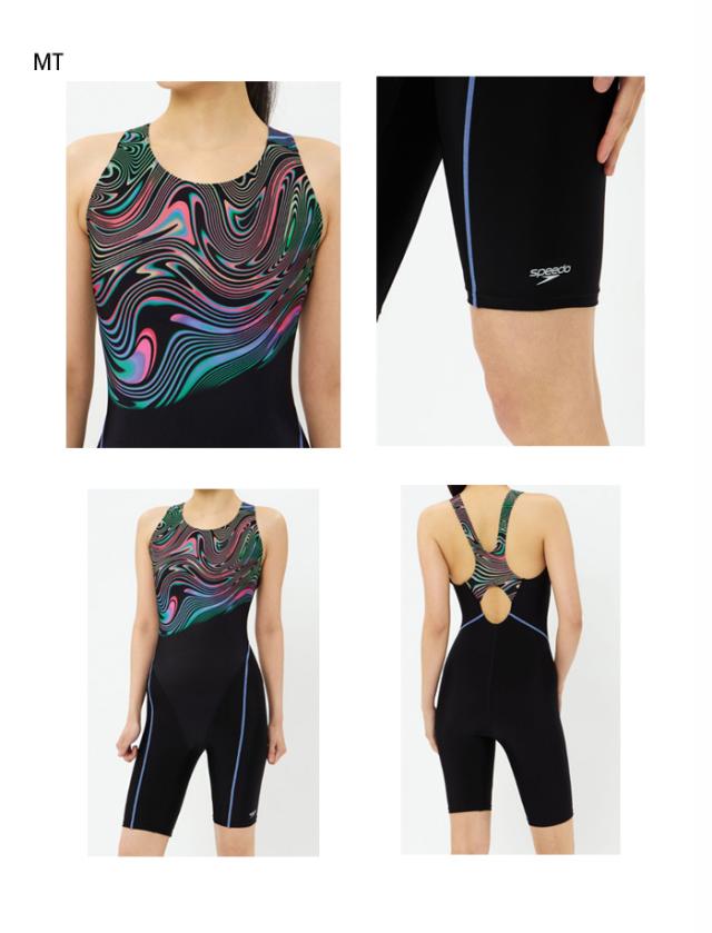 スピード レディース アクアラバルースンニースキン スイムウエア スイミング 水泳 フィットネス水着 ブルー 青 ピンク 送料無料 speedo SFW12568 スピード レディース アクアラバルースンニースキン スイムウエア