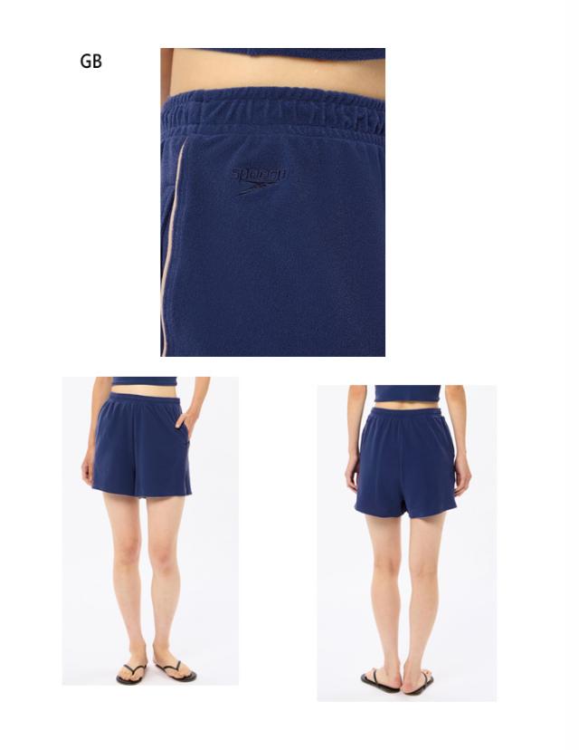 スピード レディース パイルラインショーツ カジュアル水着 ブルー