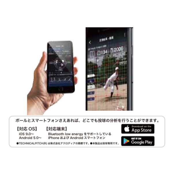 テクニカルピッチ 硬式球 球速 回転数計測 スマホ連携可 - 通販 - blog