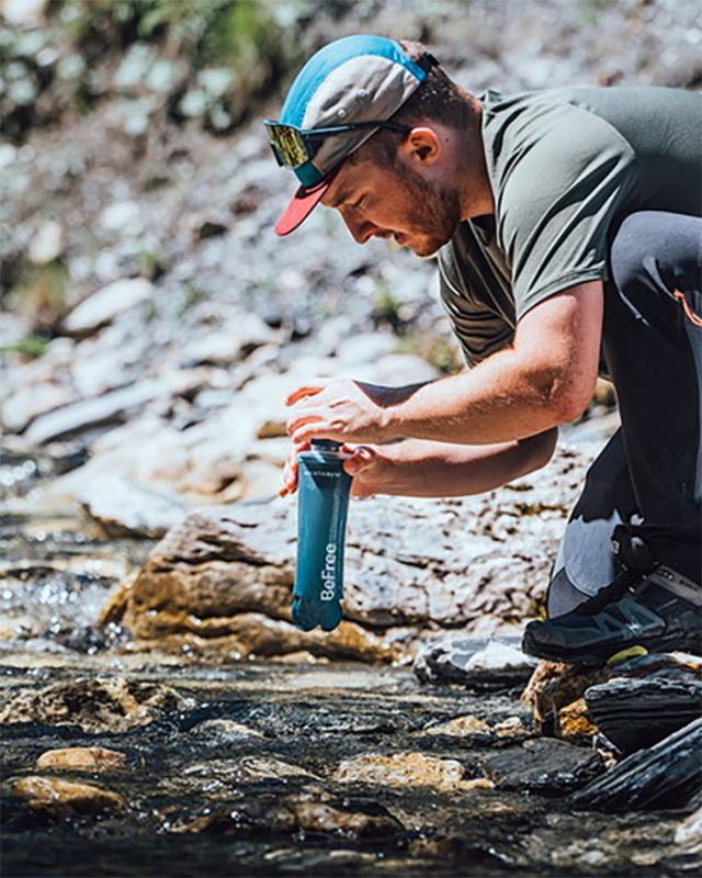 0.5L スター商事 メンズ レディース カタダイン ビーフリーAC 携帯用浄水器 KATADYN BeFree 携帯 浄水器 防災グッズ 登山 キャンプ 断水 海外旅行 ブルー 青 送料無料 14070