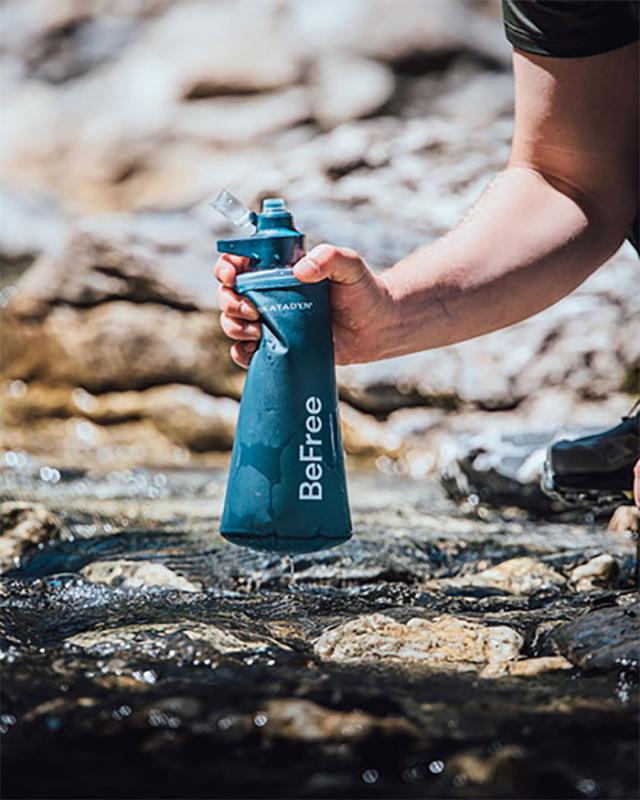 1.0L スター商事 メンズ レディース カタダイン ビーフリーAC 携帯用浄水器 KATADYN BeFree 携帯 浄水器 防災グッズ 登山 キャンプ 断水 海外旅行 ブルー 青 送料無料 14071