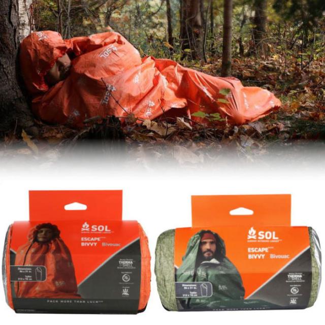スター商事 メンズ レディース エスオーエル SOL ニューエスケープヴィヴィ 登山用品 エマージェンシーシート サバイバルアイテム 寝袋 防災用品 オレンジ グリーン 緑 送料無料 14089 14090