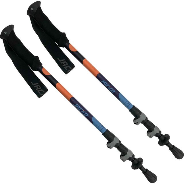 1ペア スター商事 メンズ レディース ジャッコ トレッカー125 II 登山用品 トレッキングポール アウトドアストック 山登り 送料無料 14127