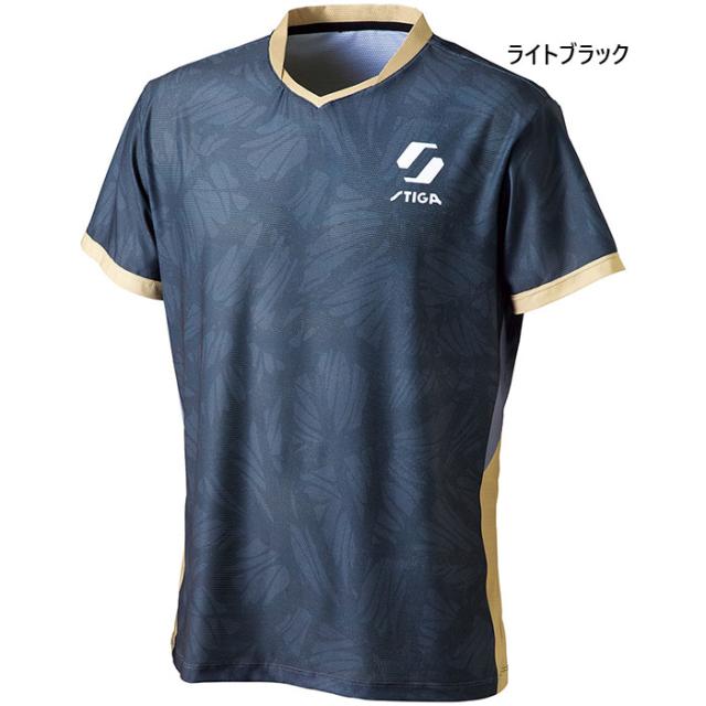 スティガ メンズ レディース シャツ KR-VII 卓球ウェア トップス 半袖 日本卓球協会公認 ブラック 黒 送料無料 STIGA