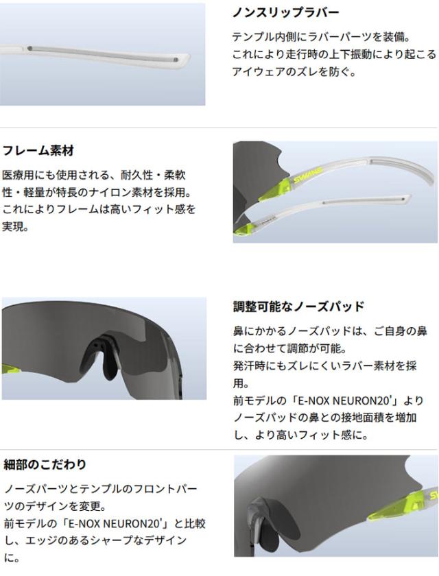 スワンズ メンズ レディース イーノックスニューロン G3 ミラーレンズ