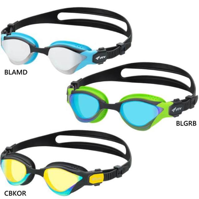 タバタ メンズ レディース ビュー デルフィーナ トライアスロン DELFINA for TRIATHLON 水泳ゴーグル UVカット くもり止め ミラー加工 アウトドア用 送料無料 Tabata V2000MR
