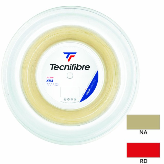 長さ200m テクニファイバー メンズ レディース エックスアール XR3 テニス用品 ガット ストリング 硬式テニス レッド 赤 送料無料 tecnif
