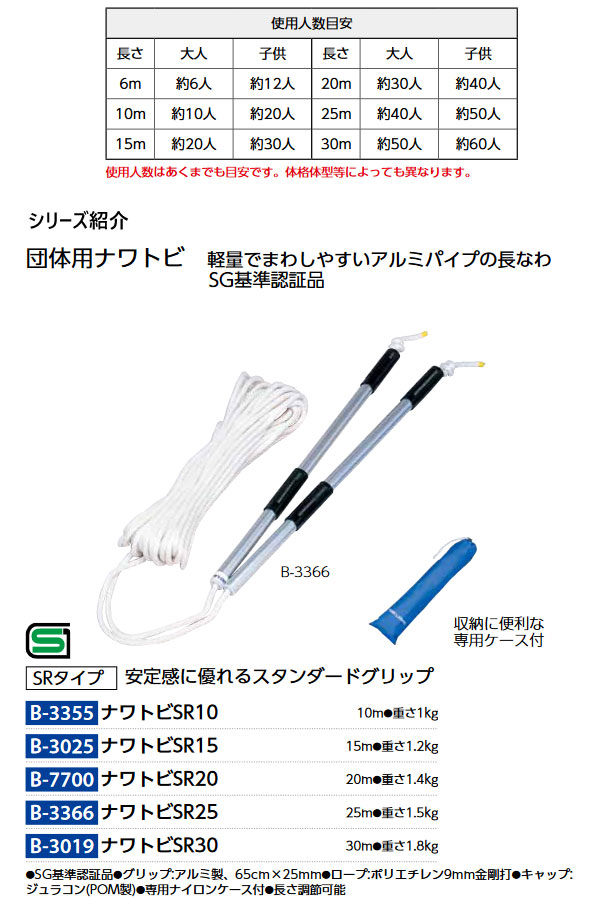 25m スタンダードグリップ トーエイライト メンズ レディース ジュニア 集団用とびなわ スポーツ用具 なわとび 長縄跳び 大縄跳び とび縄 長なわ 送料無料 TOEILIGHT B3366_1