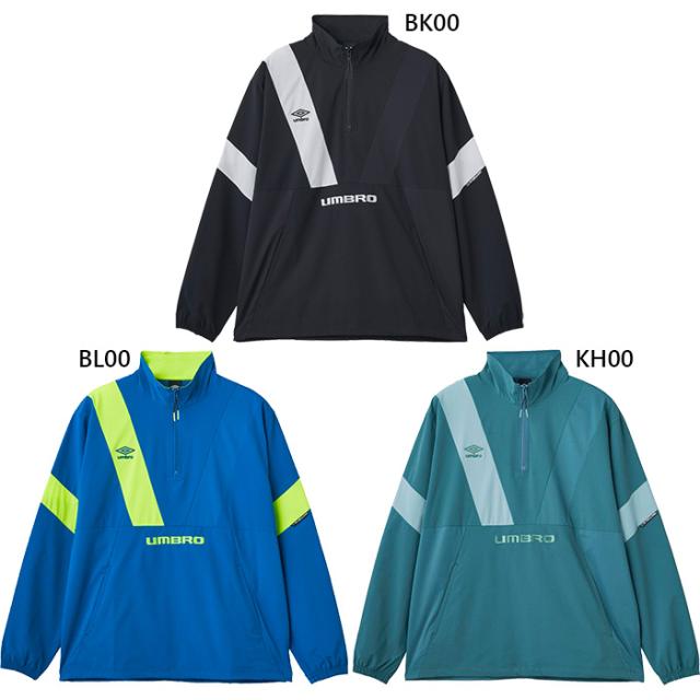 アンブロ メンズ THE THIRD by UMBRO アノラックピステトップ サッカーウェア フットサルウェア トップス 長袖 撥水 ブラック 黒 ブルー 青 カーキ 送料無料 UMBRO UF5SWB30M