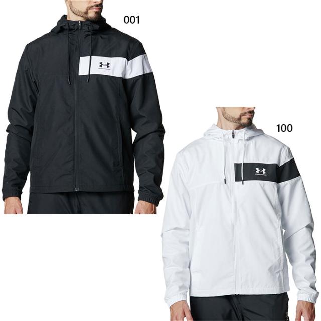アンダーアーマー メンズ UAメッシュ ライナー カラーブロック ジャケット フィットネス トレーニングウェア トップス 長袖 撥水 ホワイト 白 ブラック 黒 送料無料 UNDER ARMOUR 6007836