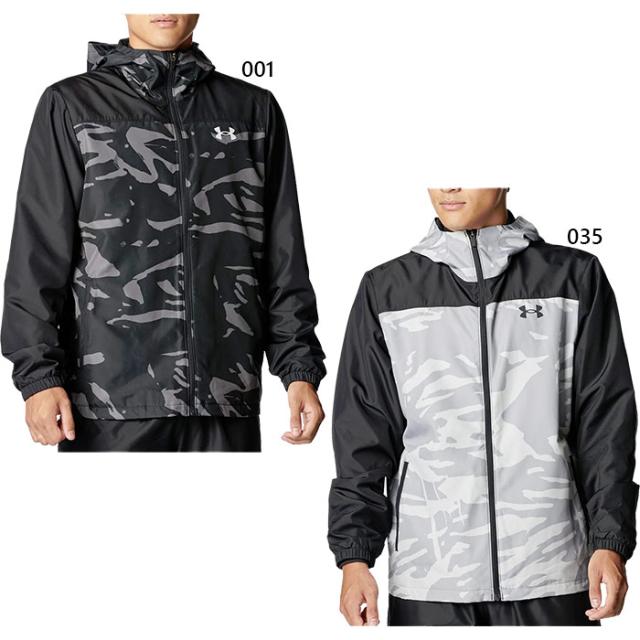 アンダーアーマー メンズ トリコット ウーブン フルジップ フーディド ジャケット 野球ウェア トップス ベースボール ブラック 黒 送料無料 UNDER ARMOUR 6007972