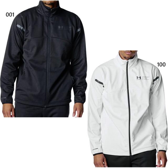 アンダーアーマー メンズ ウインターニット 3レイヤー ジャケット フィットネス トレーニングウェア トップス ホワイト 白 ブラック 黒 送料無料 UNDER ARMOUR 6007394