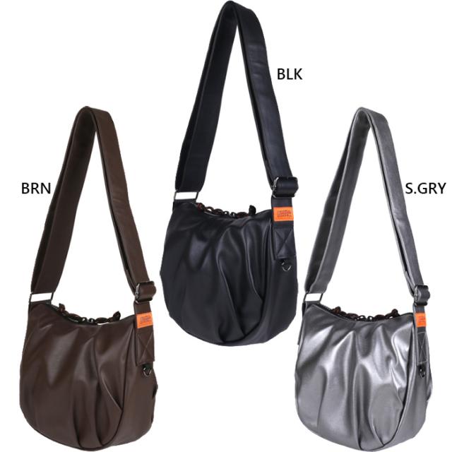7L ユニバーサルオーバーオール メンズ レディース ECO レザーホーボーショルダー S ショルダーバッグ 肩掛け 鞄 ブラック 黒 ブラウン シルバー 茶色 送料無料 UNIVERSAL OVERALL UVO-220