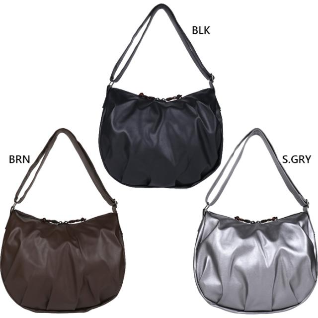 ユニバーサルオーバーオール メンズ レディース ECO レザーホーボーショルダー L ショルダーバッグ 肩掛け 鞄 ブラック 黒 ブラウン シルバー 茶色 送料無料 UNIVERSAL OVERALL UVO-221