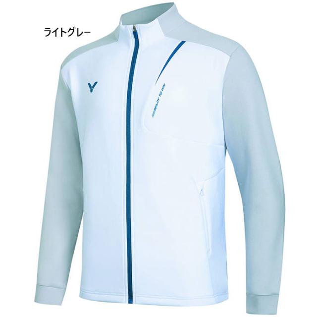 ビクター メンズ レディース ジャケット テニス バドミントンウェア トップス 上着 アウター 長袖 グレー 灰色 送料無料 VICTOR J-60606
