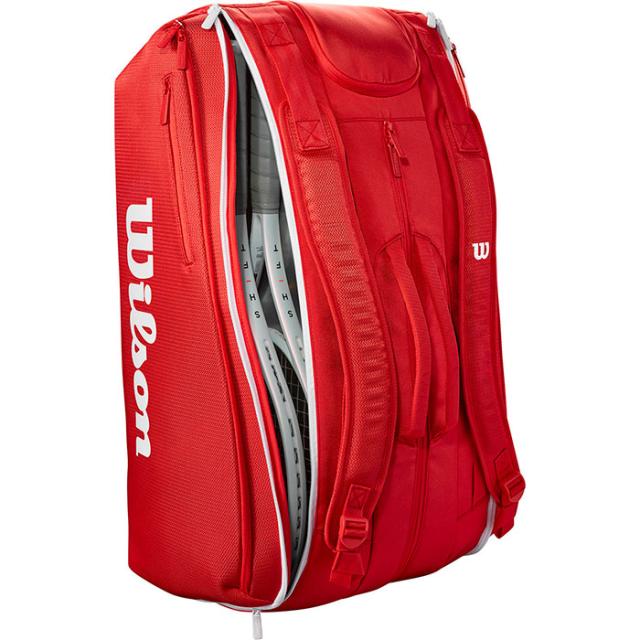 ラケット15本入れ ウイルソン メンズ レディース スーパーツアー レッド Super Tour Red 15PK テニス ラケットバッグ 鞄 レッド 赤 送料無料 Wilson WR80366010_3