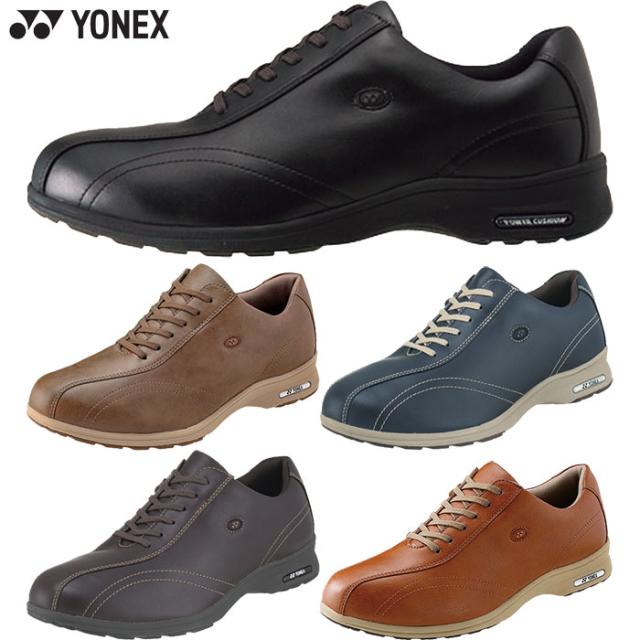 3.5E幅 ヨネックス メンズ ウォーキングシューズ CASUAL WALK パワークッション ブラック 黒 ネイビー ブラウン 茶色 送料無料 YONEX SHWMC30