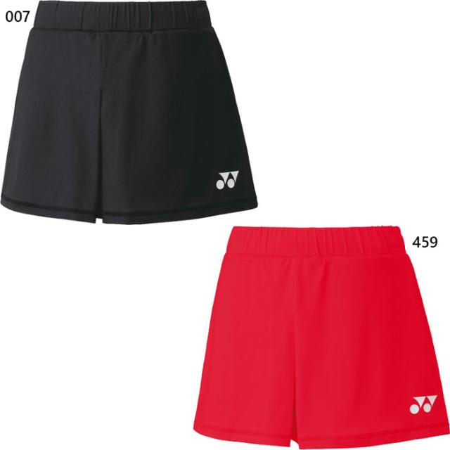 ヨネックス レディース ウィメンズショートパンツ テニス バドミントンウェア ボトムス ベリークール 吸汗速乾 UVカット 日本バドミントン協会審査合格品 ブラック 黒 レッド 赤 送料無料 YONEX 25090の通販は