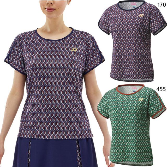 ヨネックス レディース ゲームシャツ テニス バドミントンウェア トップス 半袖 UVカット 吸汗速乾 ネイビー グリーン 緑 送料無料 YONEX 20803