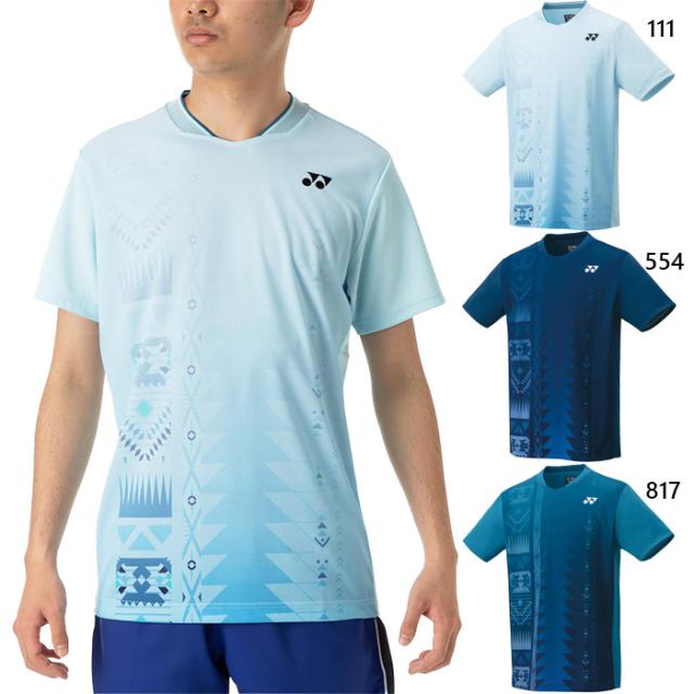 ヨネックス メンズ レディース ユニゲームシャツ フィットスタイル テニス バドミントンウェア トップス 半袖 ネイビー ブルー 青 送料無料 YONEX 10609の通販は 6,750円