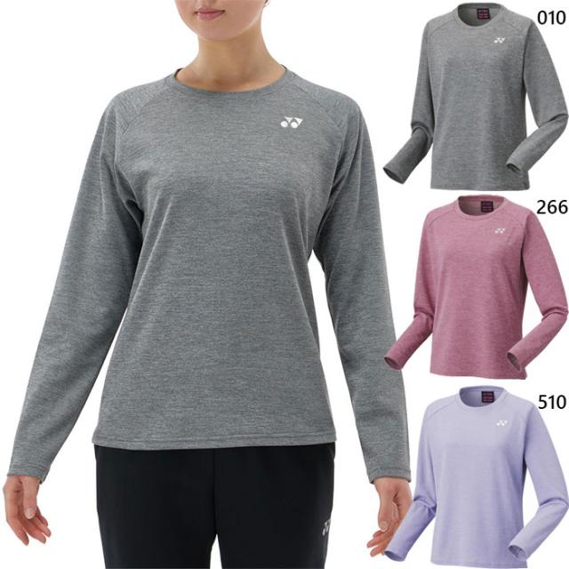 ヨネックス レディース ロングスリーブTシャツ テニス バドミントンウェア トップス 長袖Tシャツ ロンT グレー パープル 灰色 紫 送料無料 YONEX 16721の通販は 6,370円
