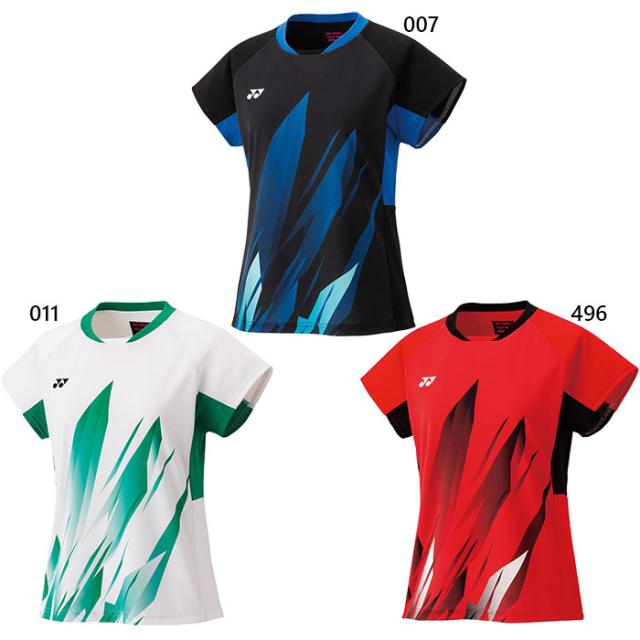 ヨネックス レディース ゲームシャツ テニス バドミントンウェア トップス 半袖 吸汗速乾 UVカット 日本バドミントン協会審査合格品 ホワイト 白 ブラック 黒 レッド 赤 送料無料 YONEX 20885