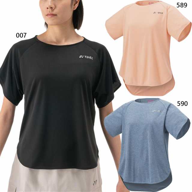 ヨネックス レディース ドライTシャツ テニス バドミントンウェア トップス 半袖 吸汗速乾 ブラック 黒 ブルー 青 ピンク 送料無料 YONEX 16812の通販は