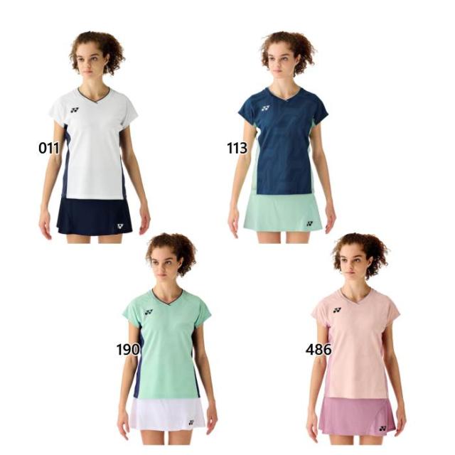 ヨネックス レディース ウィメンズゲームシャツ バドミントンウェア テニス トップス 半袖Tシャツ 吸汗速乾 UVカット 冷感 ホワイト 白 ブルー 青 ピンク グリーン 緑 送料無料 YONEX 20844の通販は 8,366円