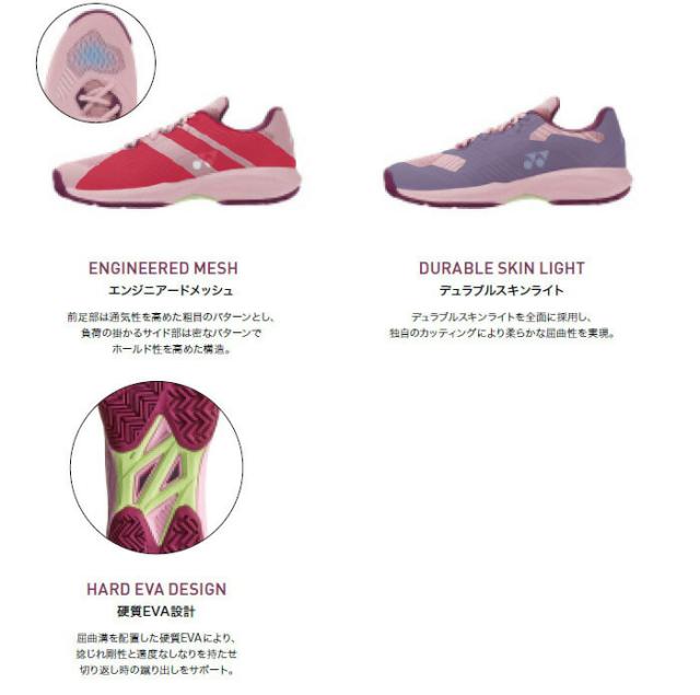 幅広 4E幅相当 ヨネックス メンズ レディース パワークッション ソニケージ ワイド AC テニスシューズ オールコート ハードコート グレー ネイビー 灰色 送料無料 YONEX SHTSCWA_3